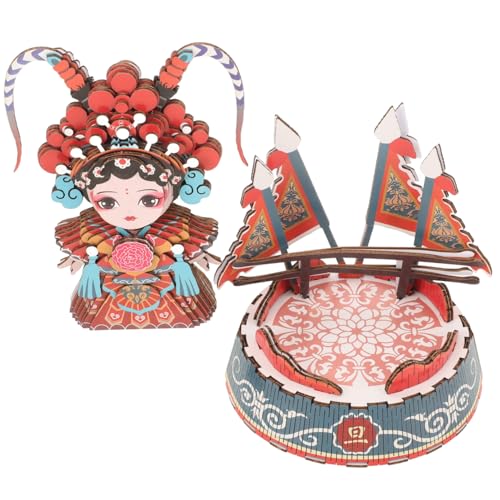 Vaguelly DIY Peking Oper Puzzle Kulturelles Handwerksmodell mit Weiblichem Kinderspielzeug Kognitiven Fähigkeiten und Ästhetischem Vaguelly DIY Peking Oper Puzzle Kulturelles Handwerksmodell mit Weiblichem Kinderspielzeug Kognitiven Fähigkeiten und Ästhetischem von Vaguelly
