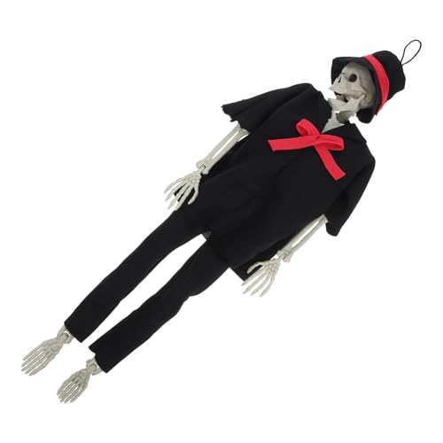 Vaguelly -Dekoration Grabsteine ​​für Halloween Halloween-Banner Halloween-skelettknochen Kostüm Die Halloween-skelettfigur Netz Animatronik Plüsch Skelett- Plastik Black von Vaguelly