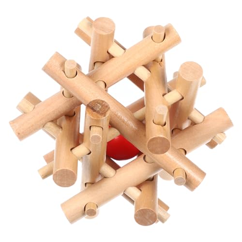 Vaguelly Denksport-Puzzle 3D-Holzpuzzle Ineinandergreifendes Puzzle Brainstorming-Gedankenspiel Spielzeug Iq-Test Herausforderndes von Vaguelly