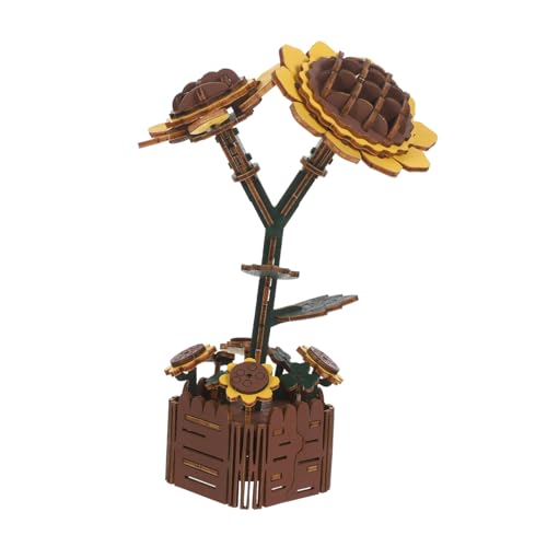 Vaguelly Desktop DIY Für Dekoration Muttertagsdekor Geschenk Basteln Valentinstag Holz Topf Büro Zusammenbau Zusammengesetzte Bonsai Puzzles Geburtstag – Tischhandwerk von Vaguelly