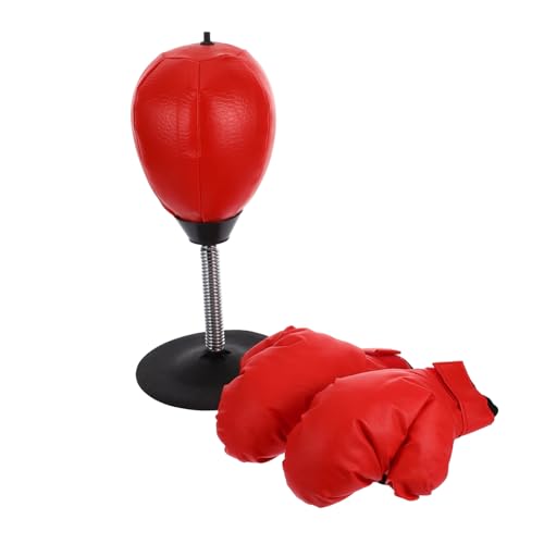 Vaguelly Desktop Reflex Boxball Mit Saugfuß Boxball Set Für Erwachsene Und Inklusive Boxhandschuhen Und Luftpumpe Ideales Fitnessgerät Für Reaktions Und Koordinationstraining von Vaguelly