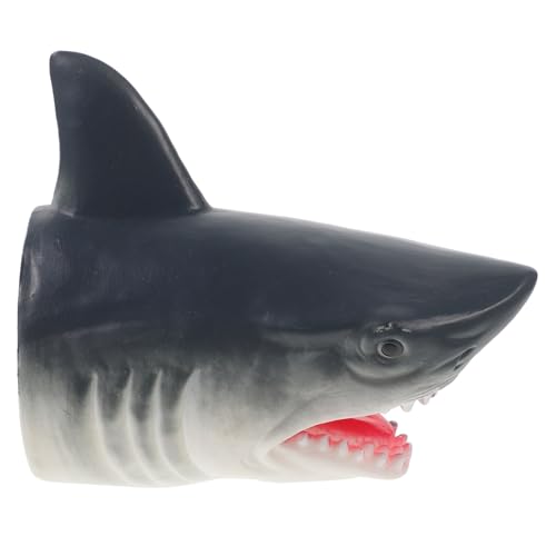 Vaguelly Dinosaurier-Handpuppe handhaben Plüschfiguren Futterspender tragen Tierkopf Handpuppe interaktives Interactive Toys kinderdecken Puppen Lernspielzeug Hai-Handpuppe Vinyl von Vaguelly