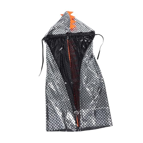 Vaguelly Dinosaurier Umhang mit Kapuze Stacheln Atmungsaktives Material Leichter Hooded Cape für Halloween Geburtstagsfeiern Schulaufführungen Kostüm für Jungen und Mädchen von Vaguelly