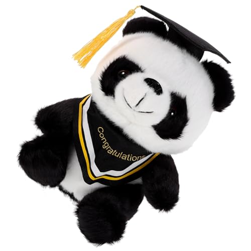 Vaguelly Graduierung Arzt Kappe Gefüllte Panda Puppe Entzückende Plüsch Panda Spielzeug Beruhigende Für Party von Vaguelly