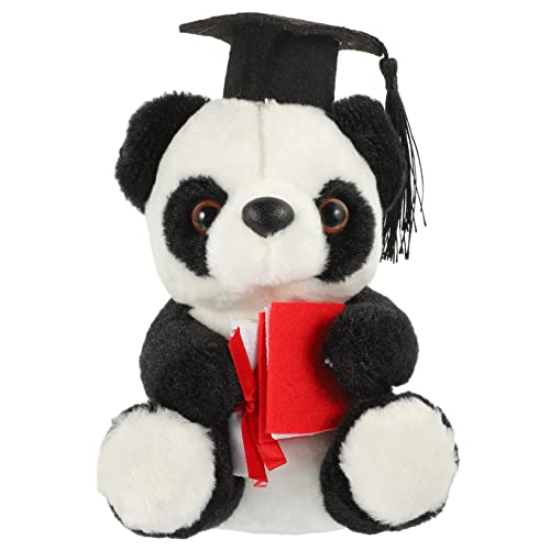 Vaguelly Doktorhut Panda Dekoratives Puppenspielzeug Panda Panda Mit Doktorhut Gefüllter Panda Abschluss Gefüllte Puppe Panda-Puppe Dekoratives Panda- Plüsch von Vaguelly