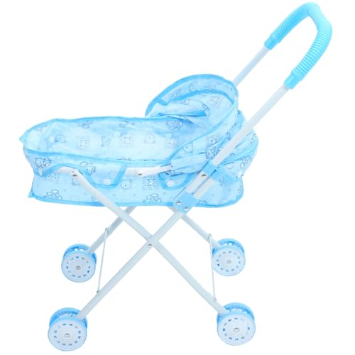 Vaguelly Doll Stroller für Kleinkinder Leichter Puppenwagen mit Cartoon Muster Tragbares Puppenstroller für Kreative Rollenspiele Blaues Design Vaguelly Doll Stroller für Kleinkinder Leichter Puppenwagen mit Cartoon Muster Tragbares Puppenstroller für Kreative Rollenspiele Blaues Design von Vaguelly
