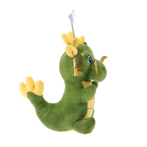 Vaguelly Kuscheltier Drache Plüschfigur Neujahr Maskottchen Spielzeug für Junge Mädchen für Familie und Freunde Chinesischer Drache mit Saugnapf-hängeseil von Vaguelly