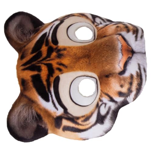 Vaguelly EVA Tiger Maske Leicht Atmungsaktiv für Karneval Fasching und Kostümparty Elastisches Band für Bequemen Sitz Tiermasken Cosplay Requisite für Halloween und Mottofeiern von Vaguelly