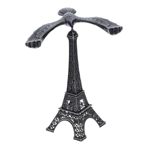 Vaguelly Eiffelturm Modell mit Balancierendem Adler Dekoration für Home Office Schreibtisch und Regal Stilvolle Tischdeko Gunmetal Vielseitig Einsetzbar von Vaguelly