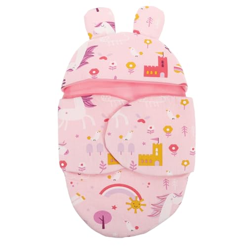 Vaguelly Einhorn Puppenschlafsack mit Mütze Zubehör für Babypuppen Langlebig und Komfortabel für Kinderzimmer Fördert Kreatives und Bietet Wohlfühlbegleiter für Kleine von Vaguelly