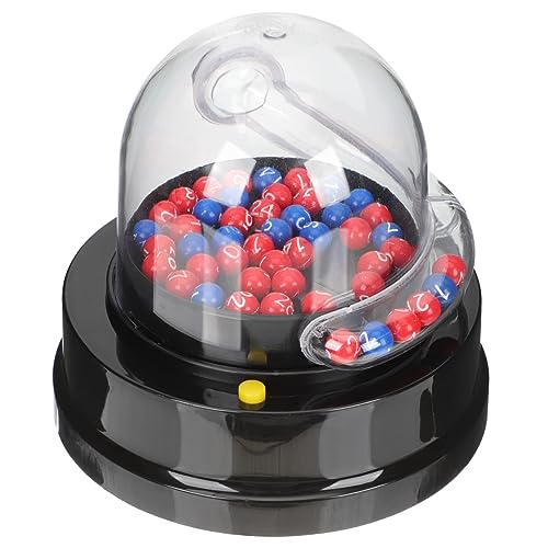 Vaguelly Elektrische Lotto Glückskugelmaschine Tragbar Transparent Langlebig Kleine Party Jackpot Spielgerät für Freizeit Versammlungen Geschenkidee von Vaguelly