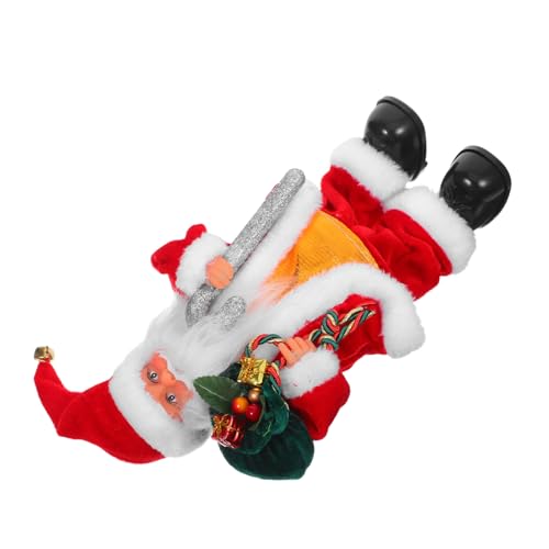 Vaguelly Elektrische Santa Puppe mit Musikfunktion Bewegliche Arme Niedliches Xmas Party und Weihnachtsdekoration für Festliche Wohnräume von Vaguelly