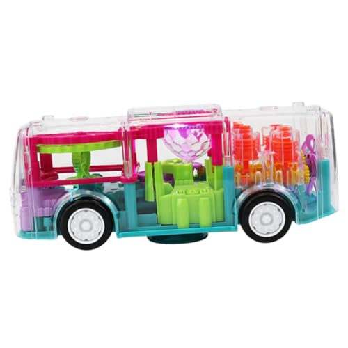 Vaguelly Elektrischer Spielzeugbus mit Musik und Lichtern Transparente Karosserie mit Sichtbaren Beweglichen Zahnrädern für Kreative Vaguelly Elektrischer Spielzeugbus mit Musik und Lichtern Transparente Karosserie mit Sichtbaren Beweglichen Zahnrädern für Kreative von Vaguelly