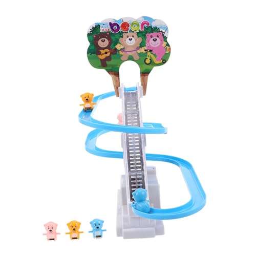 Vaguelly Elektrisches Bärenkletterspiel mit Musik und Led-lichtern Interaktives Treppenspielzeug für Kleinkinder Motorische Automatisches Klettern Bären und USB-ladekabel von Vaguelly