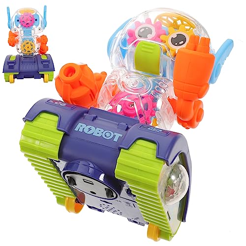 Vaguelly Elektrisches Getriebespielzeug Für Musik Und Lichtfunktion Robuster Roboter Mit Bewegungssteuerung Pädagogisches Für Jungen Und Zufälliger Farbe von Vaguelly