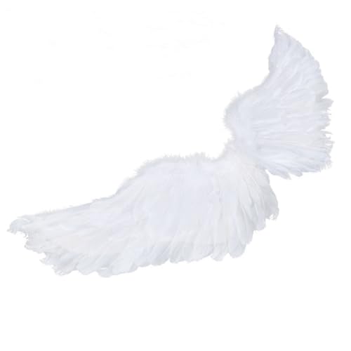 Vaguelly Kids Angel Wings Cosplay Kostüm Leichte Federflügel Für Mädchen Für Halloween Karneval Und Bühnenaufführungen Kreative Foto-Requisiten Bezauberndes Accessoire von Vaguelly