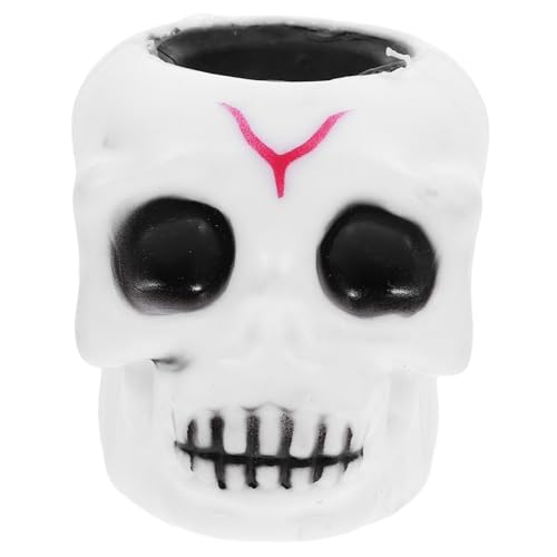 Vaguelly Entlüftungsspielzeug Entlastungsspielzeug Halloween Party Requisiten Tragbares Sensorisches Totenkopfkopf Halloween Quetschspielzeug Totenkopfkopf Quetschspielzeug von Vaguelly
