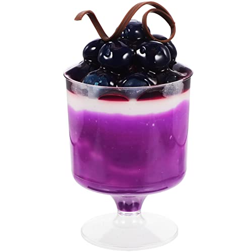 Vaguelly Fake Pudding Modell mit Blaubeeren Realistische Dekoration für Schaufenster Fotografie und Partys Kunst Dessert für Kreative Anlässe als für Freunde und Familie von Vaguelly