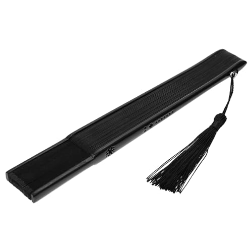 Vaguelly Faltbarer Damen handfächer Klassischer Chinesischer Tanzfächer mit Schwarzer Spitze und Tasseln Leicht Tragbar Dekorativer Vintage faltfächer für Sommer Party und Heimdekoration Vaguelly Faltbarer Damen handfächer Klassischer Chinesischer Tanzfächer mit Schwarzer Spitze und Tasseln Leicht Tragbar Dekorativer Vintage faltfächer für Sommer Party und Heimdekoration von Vaguelly