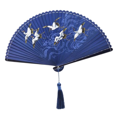 Vaguelly Faltbarer Handfächer aus im Klassischen Chinesischen Stil mit Kranichmotiv für Hochzeiten Partys Tanzaufführungen Dekoratives Accessoire Vaguelly Faltbarer Handfächer aus im Klassischen Chinesischen Stil mit Kranichmotiv für Hochzeiten Partys Tanzaufführungen Dekoratives Accessoire von Vaguelly