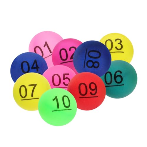 Vaguelly Farbe Zahlenball Lotterie-Ball-Maschine Gewinnspielkugeln Bingokugeln mit Käfig Bingo-Zahlen Tombola-Kugelnummern nummerierte Bälle Lotteriekugeln pp von Vaguelly