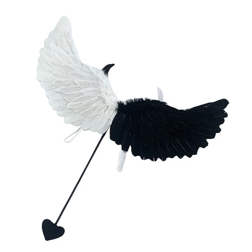 Vaguelly Halloween Kostüm Flügel Aus Feder Für Erwachsene Masquerade Party Zubehör Cosplay Requisiten Und Einstellbare Schultergurte Für Theater Und Fotoshootings von Vaguelly