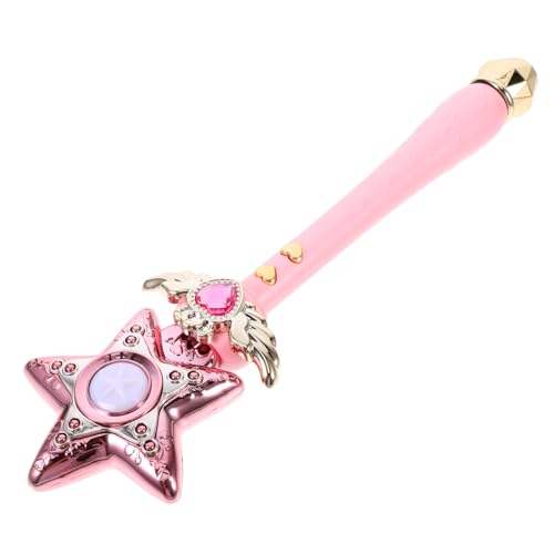 Vaguelly Feenstab Zauberstab Stern Feenstäbe Rollenspiel Zauberer Pentagramm Zauberstab Königin Leuchtende Feenstäbe Kunststoff Rosa von Vaguelly