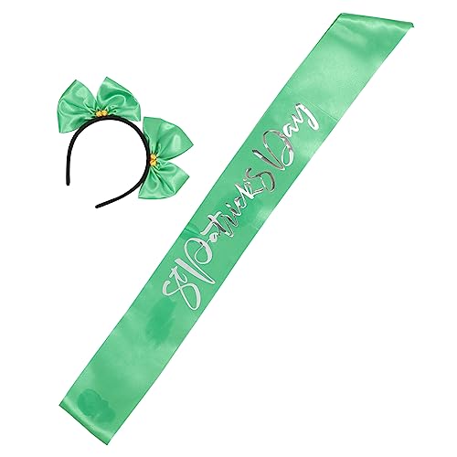 Vaguelly Festlicher Patricks Day Haarreif und Etikette Band Silberne Buchstaben Dekoration Langlebiges Party Accessoire für Karneval Geburtstage und Irische Festivitäten Vaguelly Festlicher Patricks Day Haarreif und Etikette Band Silberne Buchstaben Dekoration Langlebiges Party Accessoire für Karneval Geburtstage und Irische Festivitäten von Vaguelly