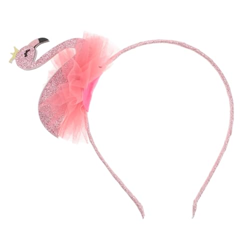 Vaguelly Tropisches Flamingo-stirnband – Modisches Haar-accessoire Für Teenager Funkelnder Glitzer Für Kinder von Vaguelly