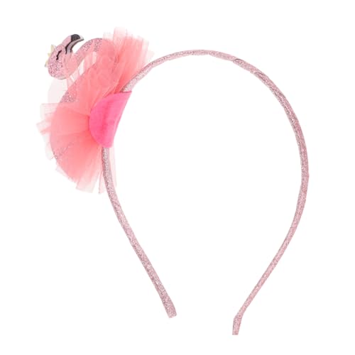 Vaguelly Flamingo-stirnband Sommerlicher Kopfschmuck Dekoratives Stirnband Atmosphäre Lichtdekoration Stirnband Aus Tüll Stirnband Für Kleine Mädchen Braut Stirnband Rosa Plastik von Vaguelly
