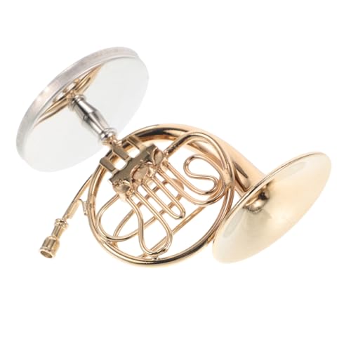 Vaguelly Französisches Horn Modell mit Koffer Handgefertigtes Musikinstrument für Sammler Detailgetreue Nachbildung Horndekoration und Geschenkidee von Vaguelly