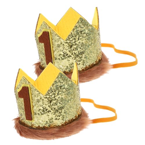 Vaguelly Geburtstagshut kindermütze kappe festival cap Krone zum 1. Geburtstag Neugeborenenmütze Kopfbedeckungen für Babygeburtstage -Geburtstagsparty-Hut gefühlt Golden Vaguelly Geburtstagshut kindermütze kappe festival cap Krone zum 1. Geburtstag Neugeborenenmütze Kopfbedeckungen für Babygeburtstage -Geburtstagsparty-Hut gefühlt Golden von Vaguelly