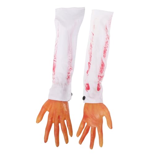 Vaguelly 2stücke Gruselige Fake-hände Mit Kunstblut Für Halloween Realistische Künstliche Arm-hände Für Schaurige Dekoration Und Spaßartikel Kostüm Und Halloween-Partys von Vaguelly