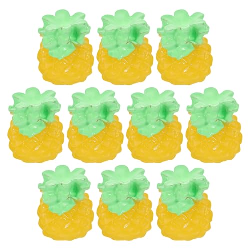 Vaguelly Gefälschte Mini-Früchte 10 Stück Miniatur-Ananas-Modell Realistisches Obst Küche Lebensmittel-Simulation Gemüse Für DIY-Bastelarbeiten Mini- -Dekoration von Vaguelly