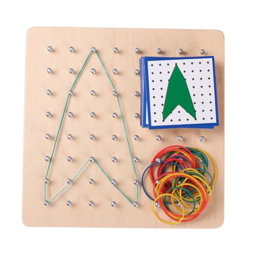 Vaguelly Geometrische Nagelplatte Montessori Frühe Bildung Holz Gehirn Gehirnentwicklung Kognitives Spielzeug (nagelplatte) von Vaguelly