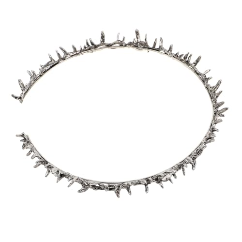 Vaguelly Gothic Dornenkrone Haarschmuck für Frauen Silbernes Halloween-party-accessoire Handgefertigtes Kostümzubehör für Geburtstag Karneval Cosplay und Festtagsdekoration von Vaguelly