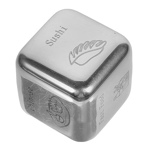 Vaguelly Gourmet-Entscheidungswürfel aus Edelstahl 403 Gadgets Trinken für Valentinstag valentinsgeschenk einzigartige Würfel Würfelstütze aus Edelstahl Silver von Vaguelly