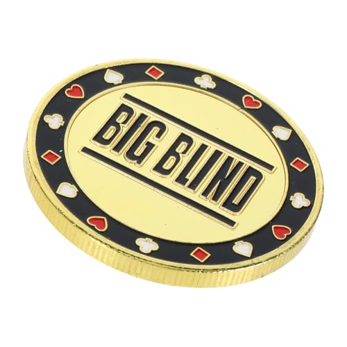 Vaguelly Große und kleine Jalousien Poker-Blinds Kartenhändler Pokerwächter Pokermänner Spielmarkierung spielchips Pokertisch kartenspiele Chips- Zahlenchips Jetons Eisen Golden von Vaguelly