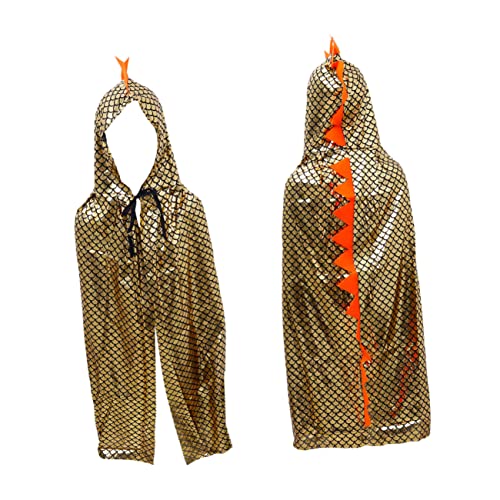 Vaguelly Halloween Dinosaurier Umhang Goldener Dinosaurier Kostümumhang Leichte Verkleidung Party Cosplay Bühnenauftritt Jungen Mädchen von Vaguelly