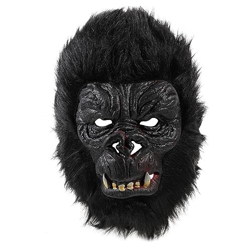 Vaguelly Halloween Gorilla Maske für Kostümpartys Realistische Tierkopf Maske für Karneval Halloween Feiern und Cosplay Einheitsgröße Vaguelly Halloween Gorilla Maske für Kostümpartys Realistische Tierkopf Maske für Karneval Halloween Feiern und Cosplay Einheitsgröße von Vaguelly