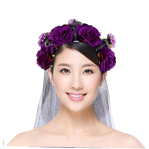 Vaguelly Halloween Haarschmuck Stirnband mit und Rosen für Erwachsene Kostüm Accessoires für Halloween und Maskeraden Vaguelly Halloween Haarschmuck Stirnband mit und Rosen für Erwachsene Kostüm Accessoires für Halloween und Maskeraden von Vaguelly
