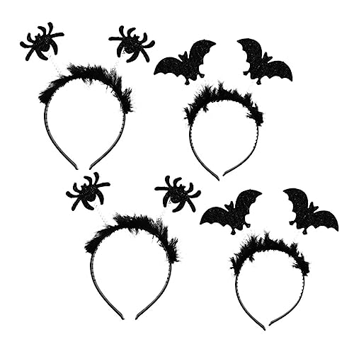 Vaguelly Halloween Stirnband Teiliges mit Fledermaus und Spinnendesign Leichtes Langlebiges Party Haarreif Kostüm für Halloween Feiern und Karneval Bequemes Zubehör für Damen von Vaguelly
