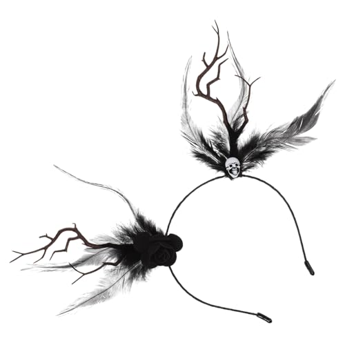 Vaguelly Halloween Stirnband mit Schwarzen Teufelshörnern Süßes Haaraccessoire für Kreative Kostüm Dekoration für Halloween Partys Langlebig und Leicht für Familie und von Vaguelly