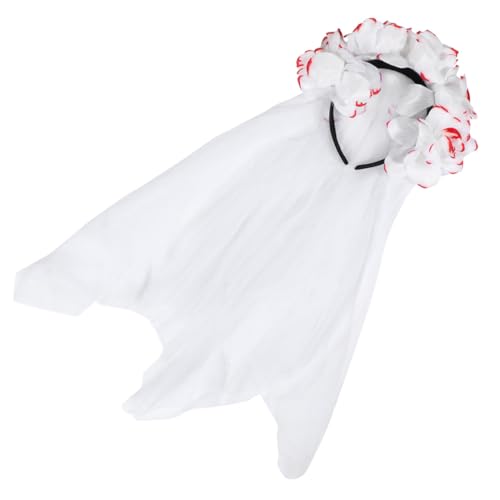 Vaguelly Halloween Tag der Toten Haarreif mit Rosen und Langem Schwarzem Schleier Dekorativer Kopfschmuck für Halloween und Tag der Toten Feier Unisex Kostüm Accessoire Vaguelly Halloween Tag der Toten Haarreif mit Rosen und Langem Schwarzem Schleier Dekorativer Kopfschmuck für Halloween und Tag der Toten Feier Unisex Kostüm Accessoire von Vaguelly