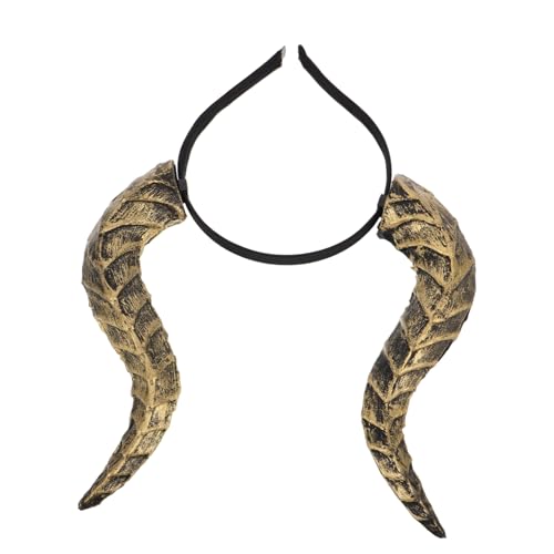 Vaguelly Halloween Teufelshörner Stirnband aus Pu-material Leichtes Flexibles Gothic Kostümzubehör mit Detailreichen Widderhörnern für Damen für Halloween Party Karneval und Cosplay Vaguelly Halloween Teufelshörner Stirnband aus Pu-material Leichtes Flexibles Gothic Kostümzubehör mit Detailreichen Widderhörnern für Damen für Halloween Party Karneval und Cosplay von Vaguelly
