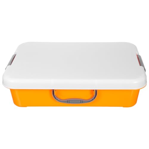 Vaguelly Hand-Sandkasten mit Deckel: Tragbare Aufbewahrungsbox für Kinderspielzeug zum Spielen im Innen- und Außenbereich – Sandkasten-Organizer aus Kunststoff für Sandspielzeug und Zubehör von Vaguelly