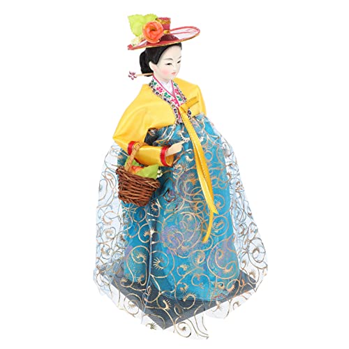 Vaguelly Handgefertigte Puppe Erwachsene Puppe Luxuspuppe Clown-Puppe Männliche Puppen Hochzeitspuppe Automatische Dekoration Kriechende Puppe Dekorationen Kommode Fee Statue Yellow von Vaguelly
