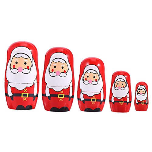 Vaguelly Handgefertigtes Hölzernes Matryoshka Weihnachtsmann Ornament Lustige Handbemalte Holzfigur Farbenfrohe Weihnachtsdeko für Zuhause Festliche Tischdekoration Sicher und Dekorativ Vaguelly Handgefertigtes Hölzernes Matryoshka Weihnachtsmann Ornament Lustige Handbemalte Holzfigur Farbenfrohe Weihnachtsdeko für Zuhause Festliche Tischdekoration Sicher und Dekorativ von Vaguelly