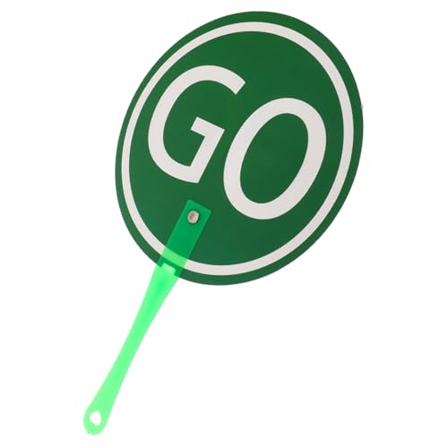 Vaguelly Handheld-Go-Paddel Stoppen Sie das kleines Stoppschild Handstopp Stoppschild mit Griff Lehrmittel Stoppschild für Handzeichen kleine Zeichen Plastik Green von Vaguelly