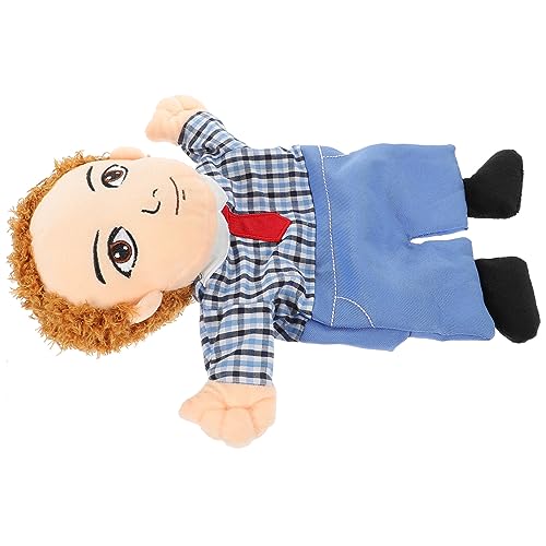 Vaguelly Handpuppe Cartoon Plüsch Papa Figur Interaktive Geschichtenerzähler Handpuppe für Geburtstagsfeiern und Puppentheater von Vaguelly